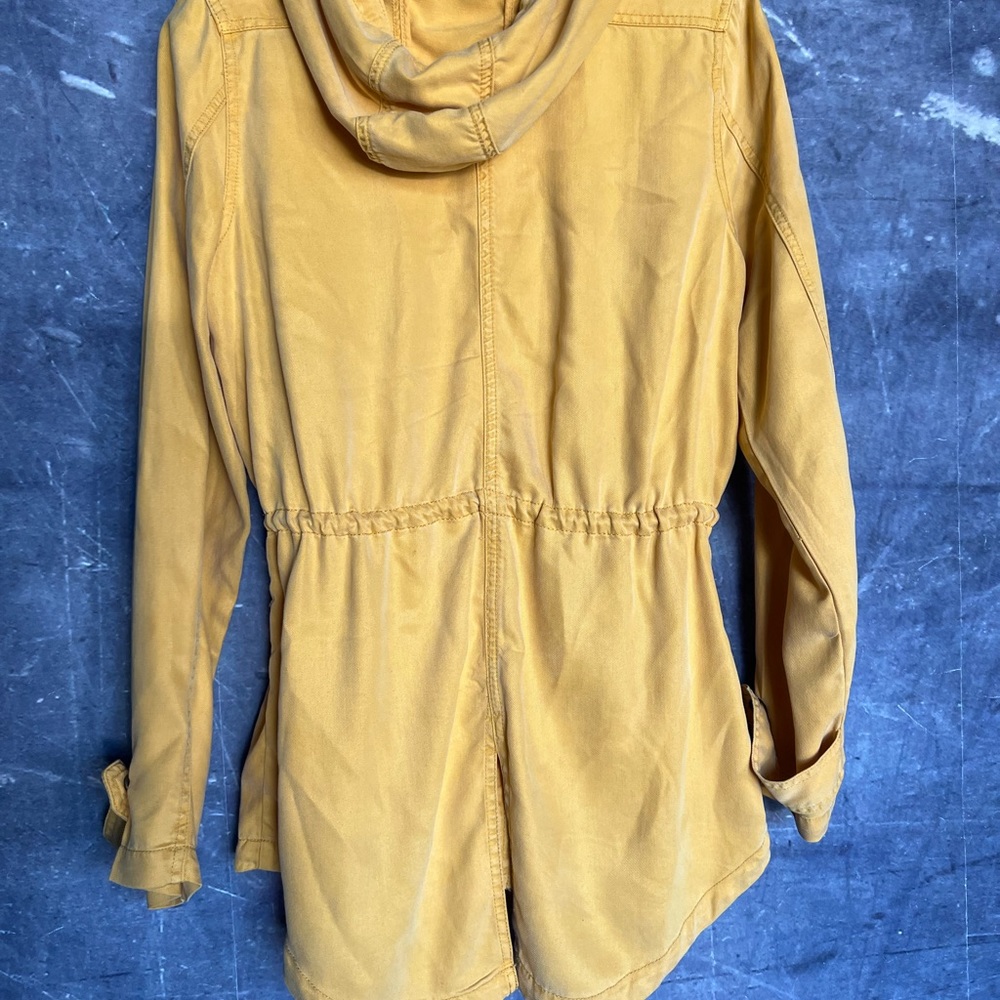 Utility Jacket Trench Coat mustard yellow cargo jacket - Picture 10 of 16